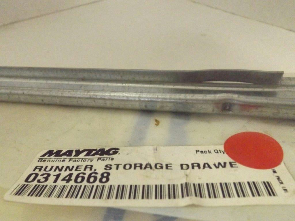 MAYTAG WHIRLPOOL STOVE 0314668 STORAGE DRAWER RUNNER NEW MAYTAG WHIRLPOOL STOVE 0314668 STORAGE DRAWER RUNNER NEW